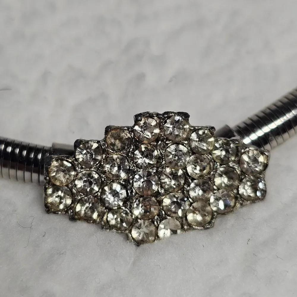 Vintage Flawed Stretchy Rhinestone Belt